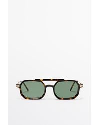 MASSIMO DUTTI - Double-Bridge Tortoiseshell Sunglasses - Lyst