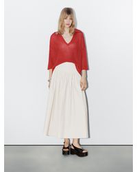 MASSIMO DUTTI - Cutwork Sweater With Polo Collar - Lyst