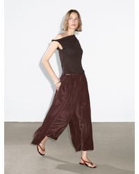 MASSIMO DUTTI - Falda Pantalón Fluida Tejido Técnico - Lyst