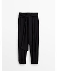 MASSIMO DUTTI - Trousers With Tie - Studio - Lyst
