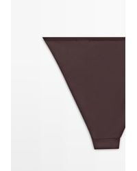 MASSIMO DUTTI - Contrast Tie-Side Bikini Bottoms - Lyst