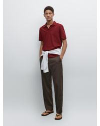 MASSIMO DUTTI - Pikee-Poloshirt Aus Baumwolle Mit Mikro-Strukturmuster - Lyst