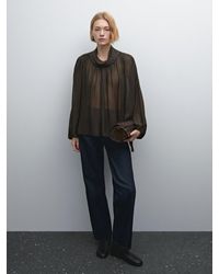 MASSIMO DUTTI - Fließende Weite Bluse Mit Knöpfen - Lyst