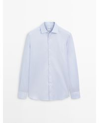 MASSIMO DUTTI - 100% Katoenen Overhemd Slim Fit - Lyst