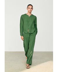 MASSIMO DUTTI - Total Look Flowing Overshirt With Button Details - Lyst