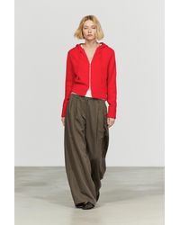 MASSIMO DUTTI - 100% Cashmere Zip-Up Hooded Cardigan - Lyst