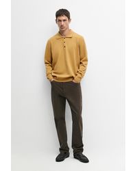 MASSIMO DUTTI - Wool Blend Polo Sweater - Lyst
