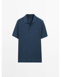 MASSIMO DUTTI - Tricot Polo Met Korte Mouw - Lyst
