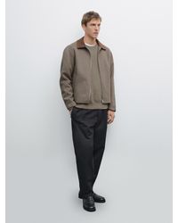 MASSIMO DUTTI - Giacca Con Colletto - Lyst