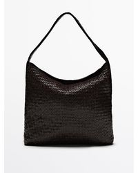 MASSIMO DUTTI - Woven Nappa Leather Bag - Lyst