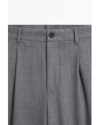 MASSIMO DUTTI - Relaxed Fit Cool Wool Darted Pants - Lyst