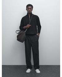 MASSIMO DUTTI - Jersey Punto Cuello Cremallera - Lyst