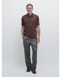 MASSIMO DUTTI - Polo À Manches Courtes En Laine Mélangée - Lyst