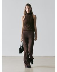 MASSIMO DUTTI - Flared Trousers With Pocket - Lyst