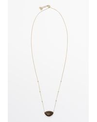 MASSIMO DUTTI - Long Necklace With Irregular Gem Chain - Lyst