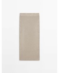 MASSIMO DUTTI - Long Ribbed Skirt With Slit Detail - Lyst
