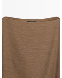 MASSIMO DUTTI - Asymmetric Cape-Style Flowing Blouse - Lyst