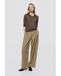 MASSIMO DUTTI - 100% Wool Knit Sweater - Lyst