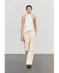 MASSIMO DUTTI - Linen Blend Relaxed Fit Pants - Lyst