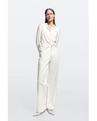 MASSIMO DUTTI - High-Waist Wide-Leg Jeans - Lyst