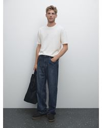 MASSIMO DUTTI - Camiseta Punto 100% Algodón - Lyst