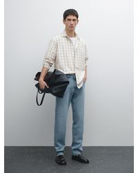 MASSIMO DUTTI - Camisa Cuadros Regular Fit 100% Algodón - Lyst