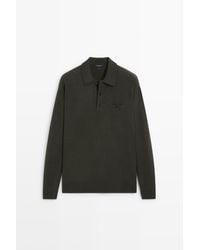 MASSIMO DUTTI - 100% Wool Knit Polo Collar Sweater - Lyst