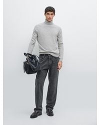 MASSIMO DUTTI - Wool Blend Knit Sweater With High Neck - Lyst