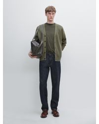 MASSIMO DUTTI - Cardigan À Col En V En Laine Mélangée - Lyst