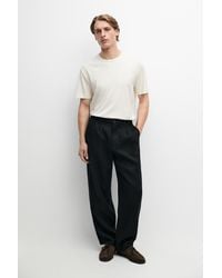 MASSIMO DUTTI - 100% Cotton Short Sleeve T-Shirt - Lyst