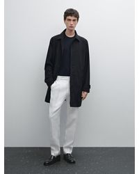 MASSIMO DUTTI - Pantaloni Con Pince 100% Lino - Lyst
