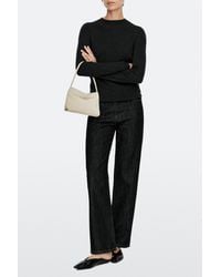 MASSIMO DUTTI - Split Suede Leather Shoulder Bag - Lyst