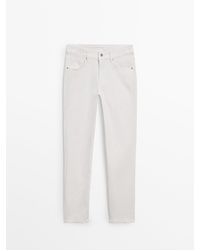 MASSIMO DUTTI - Mid-Waist Slim-Cropped-Fit Jeans - Lyst