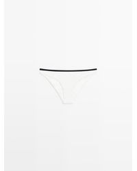MASSIMO DUTTI - Bikinibroekje Met Textuur En Contrast - Lyst