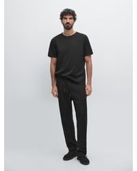 MASSIMO DUTTI - T-Shirt Regular Fit À Col Rond - Lyst