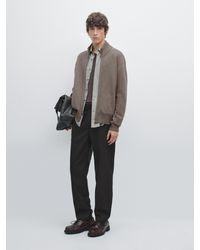 MASSIMO DUTTI - Cardigan En Laine Mélangée À Fermeture Éclair - Lyst