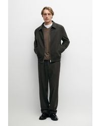 MASSIMO DUTTI - Wool Blend Flannel Bomber, Total Look - Lyst