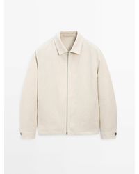 MASSIMO DUTTI - 100% Linnen Licht Jack - Lyst