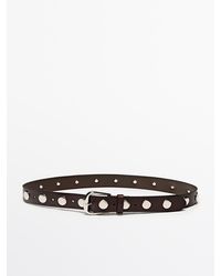 MASSIMO DUTTI - Riem Van Nappaleer Met Studs - Lyst