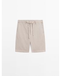 MASSIMO DUTTI - Semi-Jogger Bermuda Van Katoenmix - Lyst