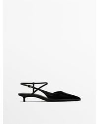 MASSIMO DUTTI - Heeled Slingback Shoes With Buckle - Lyst