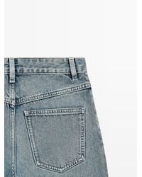 MASSIMO DUTTI - Jeans Barrel Fit Tiro Alto - Lyst