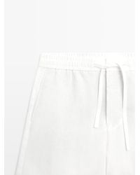 MASSIMO DUTTI - 100% Linen Short Bermuda Shorts - Lyst