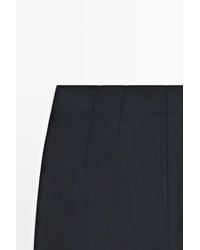 MASSIMO DUTTI - Technical Cotton Blend Trousers - Lyst