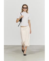 MASSIMO DUTTI - Short Sleeve Turtleneck Knit Sweater - Lyst