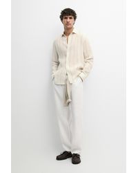 MASSIMO DUTTI - 100% Linen Jogger Fit Pants - Lyst