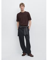 MASSIMO DUTTI - 100% Cotton Short Sleeve Knit Sweater - Lyst