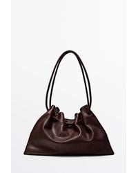 MASSIMO DUTTI - Tasche Mit Volant Aus Nappaleder - Lyst