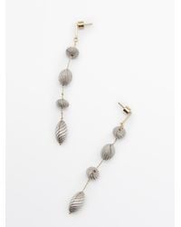 MASSIMO DUTTI - Dangle Earrings With Textured Pieces - Lyst