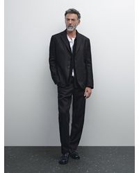 MASSIMO DUTTI - 100% Linen Suit Blazer - Lyst